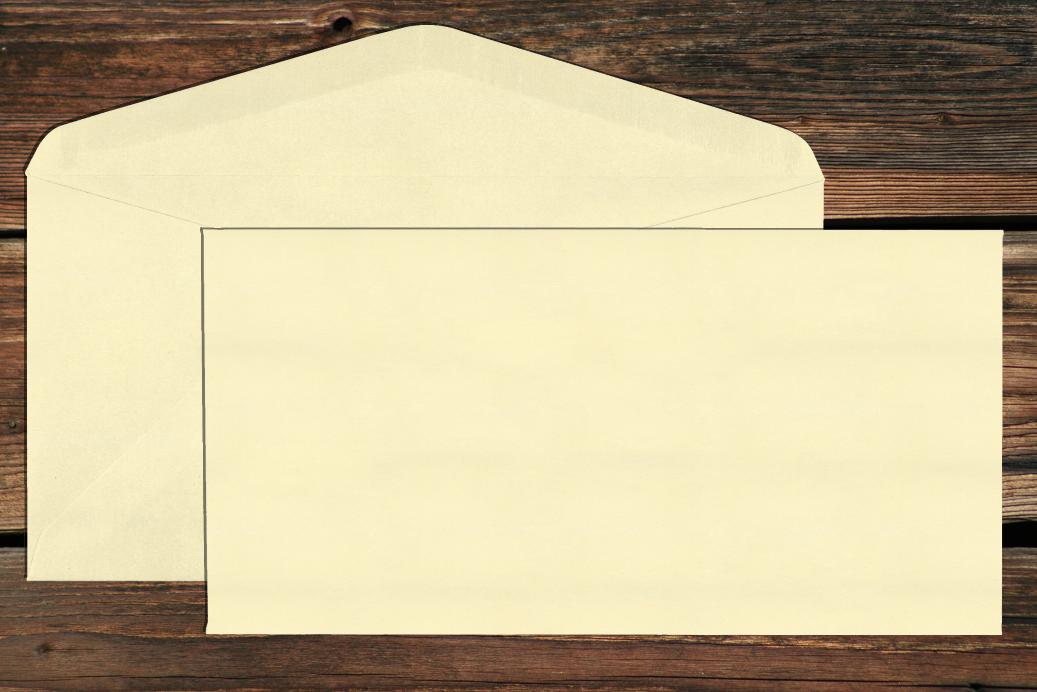 Briefhüllen DL 110x220 mm Nassklebend Elfenbein 120 g/qm